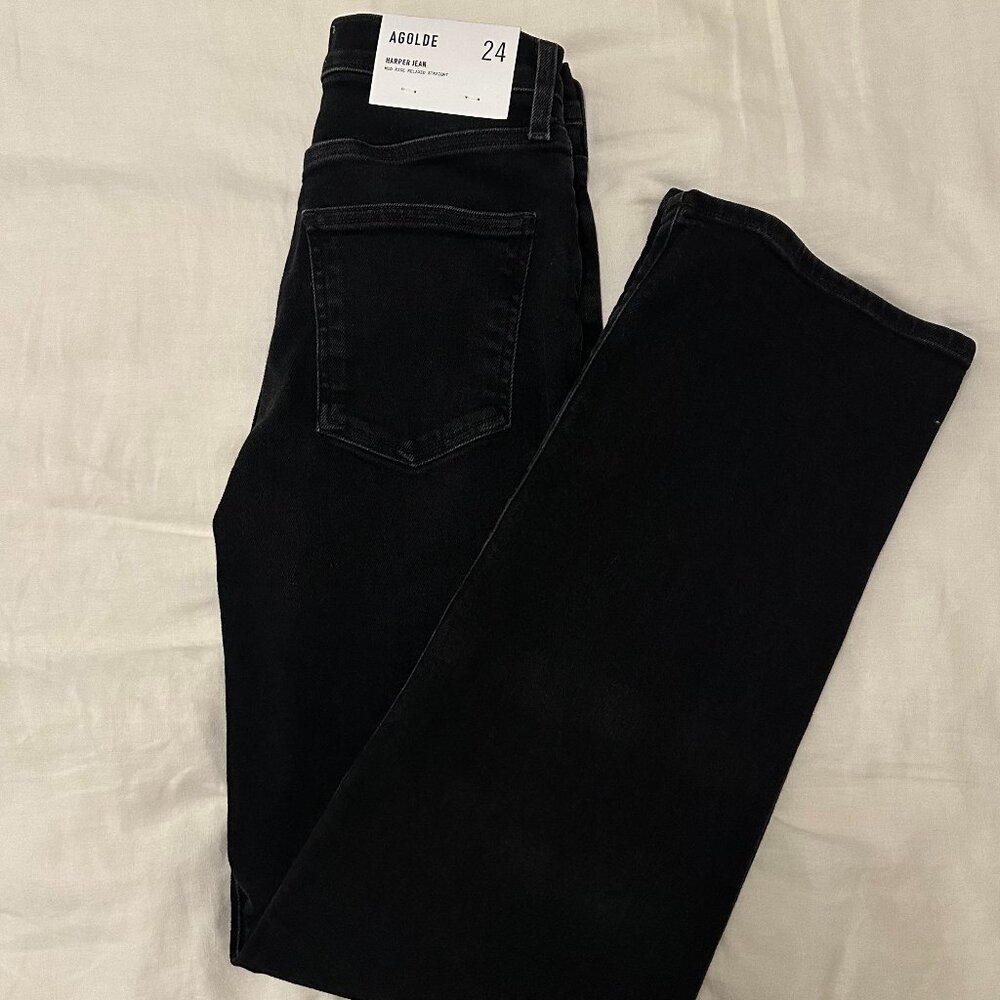 NWT AGOLDE Harper Jean in Hush - Size 24 - Picture 7 of 9